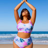 2 Piece High Waisted Bikini Set for Women 2026 Spaghetti Straps Swim Top with Reversible Bottom Bathing Suit
