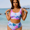 2 Piece High Waisted Bikini Set for Women 2026 Spaghetti Straps Swim Top with Reversible Bottom Bathing Suit