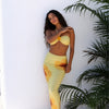 Women's 3 Piece Swimsuits Floral Halter String Bikini Set with Long Beach Skirt Cover Up Beachwear