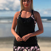 Tankini Swimsuits for Women 2026 Tummy Control Two Piece Bathing Suits with Sporty Pockets Swim Shorts