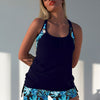 Tankini Swimsuits for Women - Two Piece Tummy Control Bathing Suit with Shorts Modest Swimwear