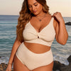Plus Size Two Piece Bikini - Women High Waisted Swimsuits Bathing Suit Swimwear