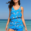 Tankini Swimsuits for Women Tummy Control Two Piece Bathing Suit Flowy Swim Tank Top with Boyshorts