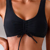 Women's Sports Bra Bikini Tops Racerback Swim Top Scoop Neck Bathing Suits Top Modest Padded Crop Tops Swimsuit Only