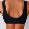 Women's Sports Bra Bikini Tops Racerback Swim Top Scoop Neck Bathing Suits Top Modest Padded Crop Tops Swimsuit Only