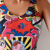 Women One Piece Swimsuits Ruched Slimming Bathing Suits Vintage Swimwear