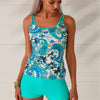 Tankini Swimsuits for Women 2026 Tummy Control Two Piece Bathing Suits with Sporty Pockets Swim Shorts