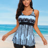 Two Piece Women's Tankini Swimsuits Blouson Swim Tank Top with Shorts Modest Bathing Suits