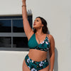 Women's Bikini Sets Two Piece Swimsuit High Waisted V Neck Twist Front Adjustable Spaghetti Straps Bathing Suit