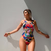 Women One Piece Swimsuits Ruched Slimming Bathing Suits Vintage Swimwear