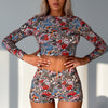 Long Sleeve Rash Guard - 2 Piece Swimsuit Bathing Suits with Bottom Swim Top UV UPF 50+