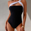 One Shoulder One Piece Swimsuit for Women Tummy Control Bathing Suits Modest Full Coverage Keyhole Swimwear