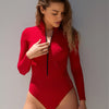 Women's One Piece Swimsuits Long Sleeve Rash Guard UV Protection Surfing Swimsuit Bathing Suit