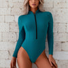 Women's One Piece Swimsuits Long Sleeve Rash Guard UV Protection Surfing Swimsuit Bathing Suit