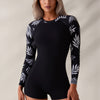 Swimsuit for Women Design One Piece Long-Sleeve Surfing Suit