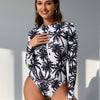 Long Sleeve Swimsuits for Women Rash Guard UPF 50+ Modest One Piece Surfing Full Coverage Bathing Suit Swimwear
