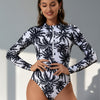 Long Sleeve Swimsuits for Women Rash Guard UPF 50+ Modest One Piece Surfing Full Coverage Bathing Suit Swimwear