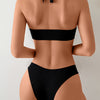 Women's Ring Linked Halter Push Up Bikini Swimsuit High Stretch Bathing Suit Swimwear Set Swimming Suit Two Piece