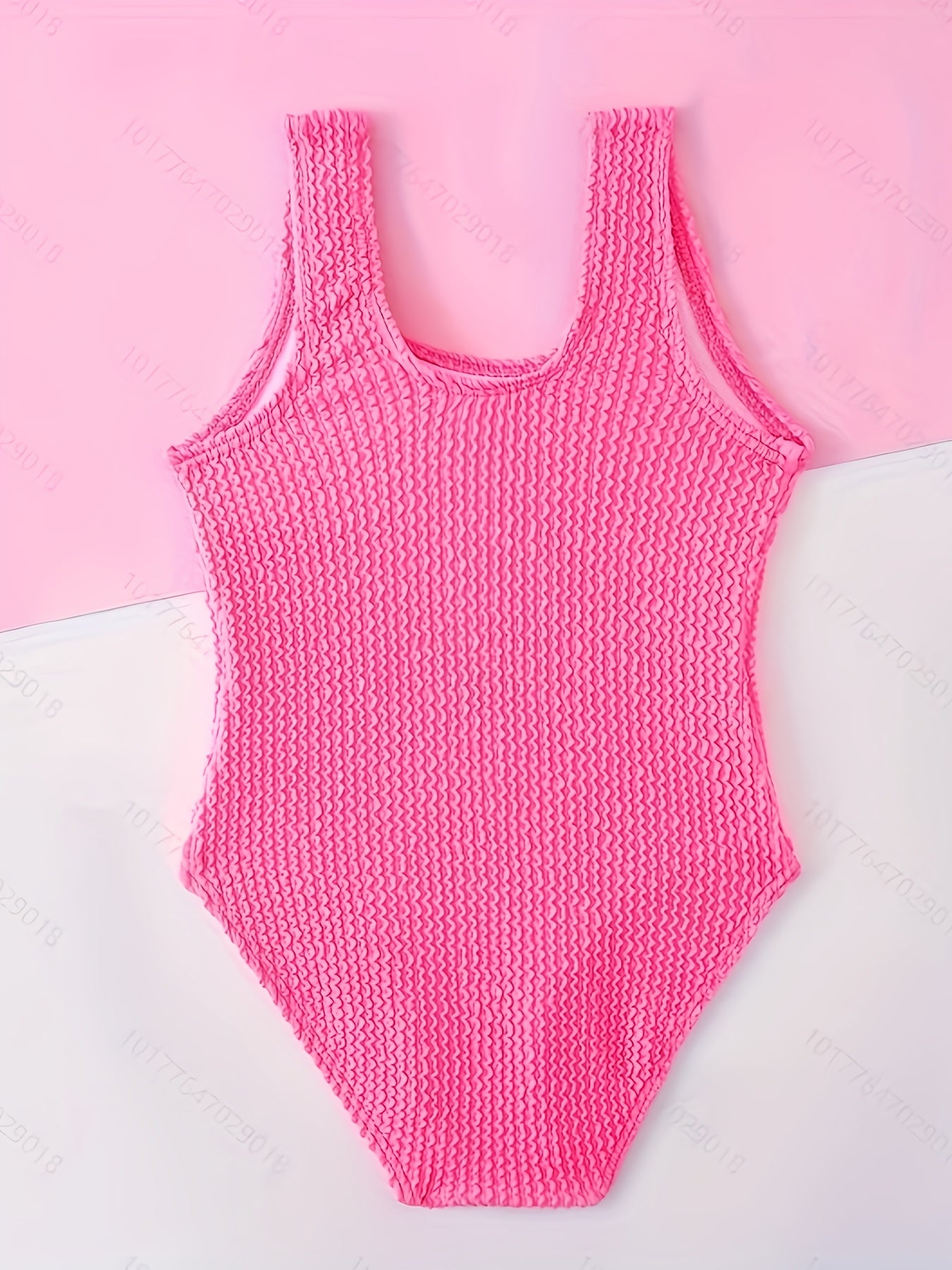 Girl Swimsuit One Piece Bathing Suit for Girls Solid Color Ruched Adjustable Straps Padded Swimwear 3-8 Years