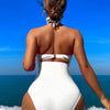 Women's Bikini Sets Two Piece Swimsuit High Waisted V Neck Twist Front Adjustable Spaghetti Straps Bathing Suit