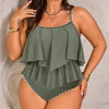 Womens Tankini Swimsuits Ruffled Tank Top Tummy Control Floral Modest Swimwear High Waisted Bikini
